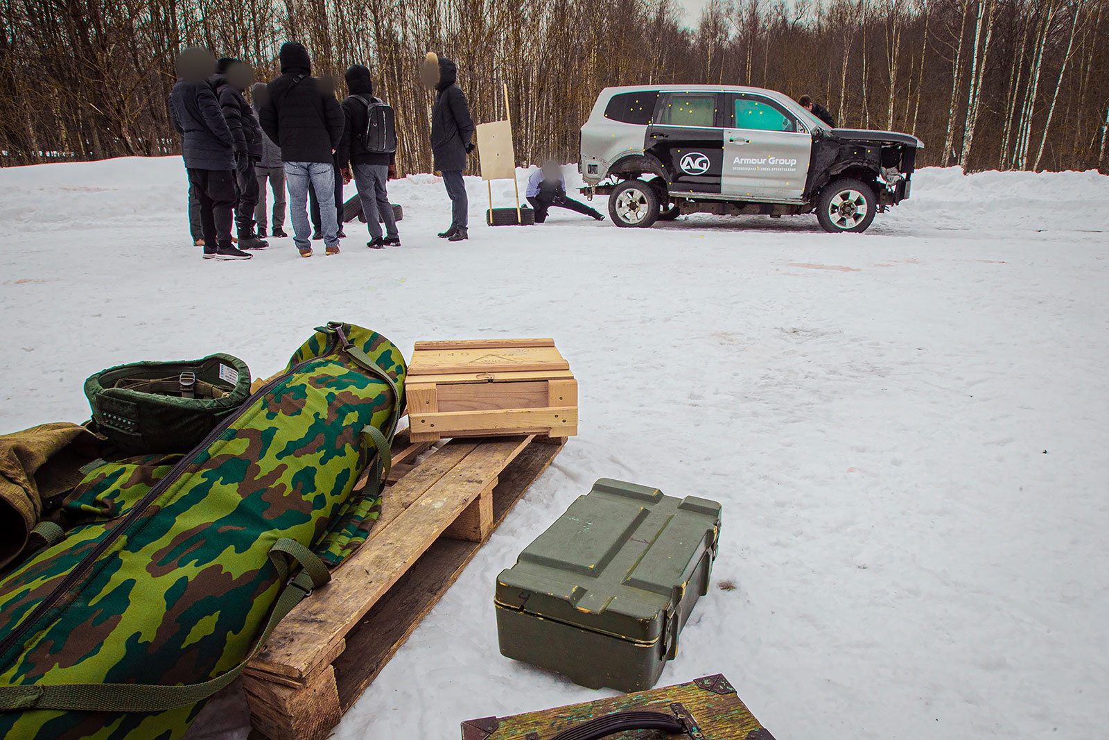 ustanovka kolntrolnykh celevykh metok na tank 500